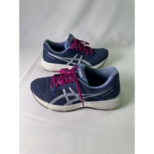 ASICS Women's Running Shoes Size 7 Blue Purple Lace Up Sneakers Athletic‎